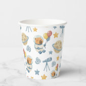 キャピバラ宇宙飛行士パターン紙カップ 紙コップ (正面)