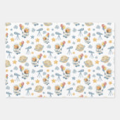 キャピバラ宇宙飛行士パターン – ラッピング紙シート ラッピングペーパーシート (正面3)