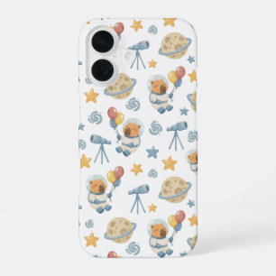 キャピバラ宇宙飛行士パターン – iPhone 16ケース