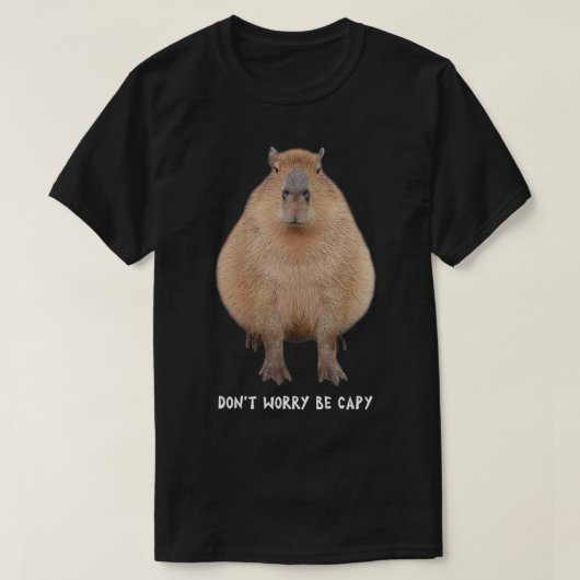キャピバラ恋人おもしろいレイデントCapybara心配する必要はない Tシャツ (デザイン正面)