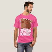キャピバラ恋人かわいいキャピバラオーナー Tシャツ (正面フル)