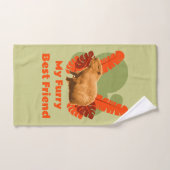 キャピバラ私の怒り最高のの友人 ハンドタオル (ハンドタオル)