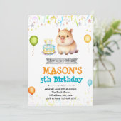 キャピバラ誕生日の招待状 招待状 (スタンド正面)