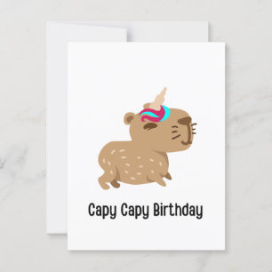 キャピバラ誕生日カードキャピキャピー誕生日 ポストカード