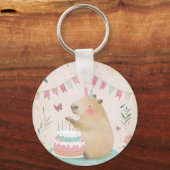 キャピバラ誕生日バッシュキーチェーン キーホルダー (正面)
