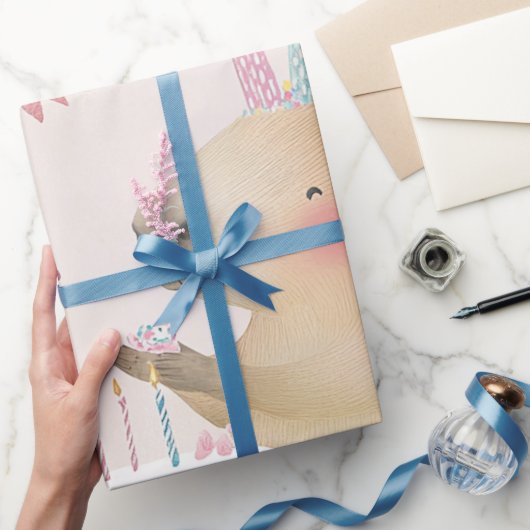 キャピバラ誕生日バッシュパーティーデコーラッピング紙 ラッピングペーパー (ギフト)