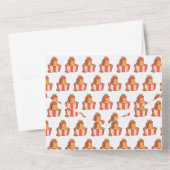 キャピバラ誕生日パーティーの招待状 | かわいい動物 オールインワン招待状 (裏面)