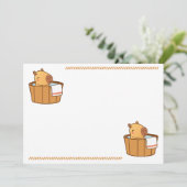 キャピバラ誕生日パーティーの招待状 | かわいい動物 招待状 (スタンド正面)