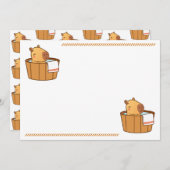 キャピバラ誕生日パーティーの招待状 | かわいい動物 招待状 (正面/裏面)