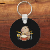 キャピバラ遊ドラマーのドラムおもしろいズキャビー キーホルダー (正面)