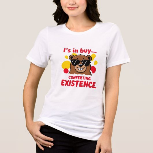 キャピバラ – 存在を熟考 トライブレンドＴシャツ (正面)