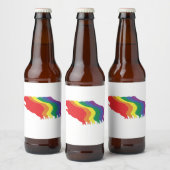 キャピバラLGBTQレインボーウォーター豚トランスジェンダー ビールラベル (ボトル)