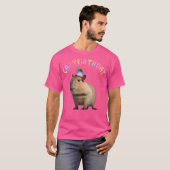 キャピバースデー誕生日キャピバラ Tシャツ (正面フル)
