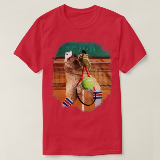 キャピバ遊ラズテニス1 Tシャツ (デザイン正面)