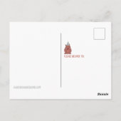 "キャピーバースデー" パーティー帽をかぶったカピバラ ポストカード (裏面)