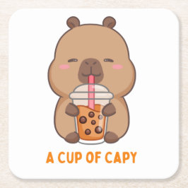 「キャピー一杯」紙コースター スクエアペーパーコースター