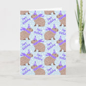 キャピー誕生日おもしろいキャピバララバーグリーティング カード (正面)