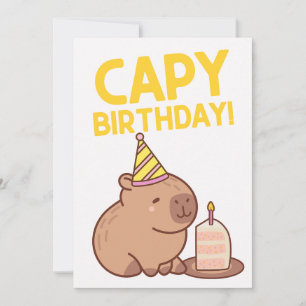 キャピー誕生日かわいいキャピバラプン誕生日カード シーズンカード