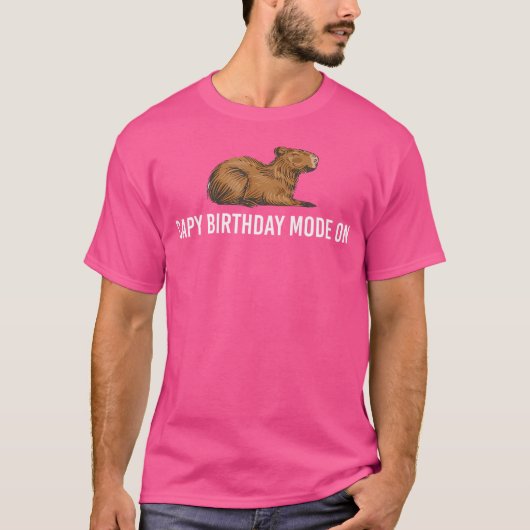 キャピー誕生日モードオンキャピバラ Tシャツ (正面)