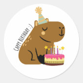 キャピー誕生日! ラウンドシール (正面)