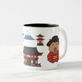 キャピ日本のバラマグ | かわいいエステティックコーヒーカップ ツートーンマグカップ (正面右)