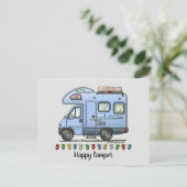 キャブキャンパーRV上 ポストカード (スタンド正面)