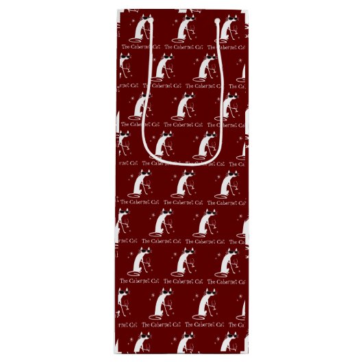 キャブネットファンパターン ワインギフトバッグ (正面)