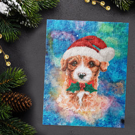 キャブードル犬のクリスマス ジグソーパズル