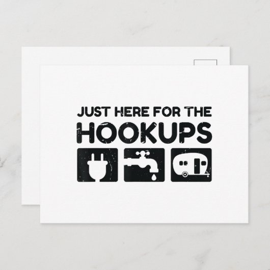 キャプおもしろいンピングRVキャラバンモーターホーム ポストカード (正面/裏面)