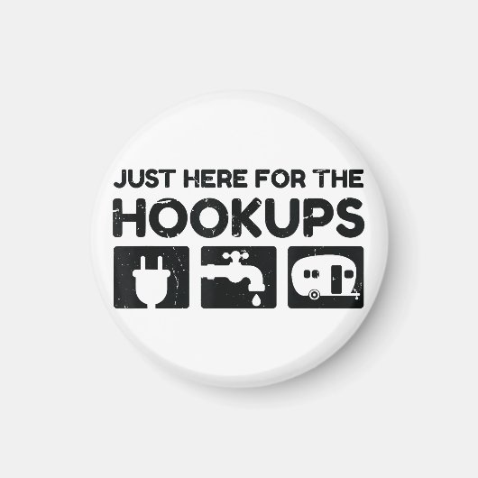 キャプおもしろいンピングRVキャラバンモーターホーム マグネット (正面)