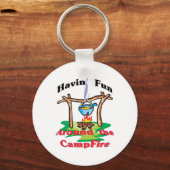 キャプのまわりにファイア キーホルダー (正面)