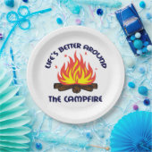 キャプのまわりにファイア ペーパープレート (パーティー)