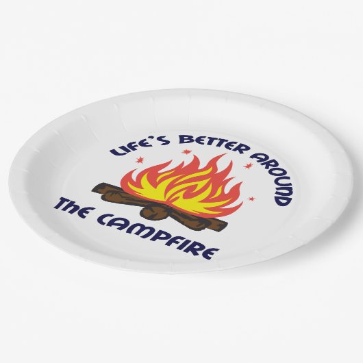 キャプのまわりにファイア ペーパープレート (アングル)