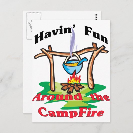 キャプのまわりにファイア ポストカード (正面/裏面)