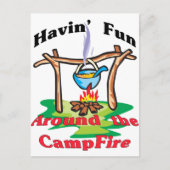 キャプのまわりにファイア ポストカード (正面)