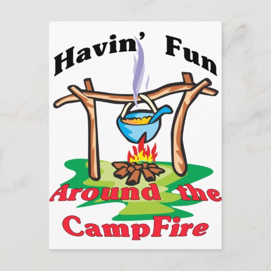 キャプのまわりにファイア ポストカード (正面)