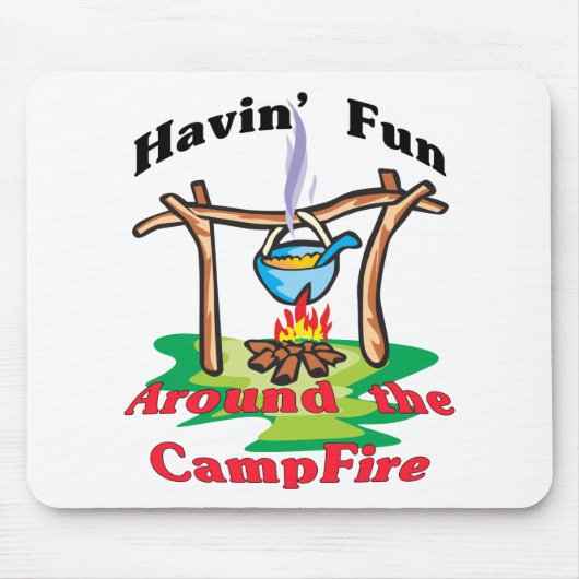キャプのまわりにファイア マウスパッド (正面)