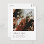 キャプショフォーマルン婚約日付の保存 ポストカード (正面/裏面)