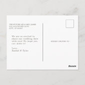 キャプショフォーマルン婚約日付の保存 ポストカード (裏面)