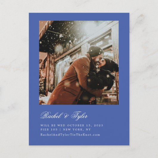 キャプショフォーマルン婚約日付の保存 ポストカード (正面)