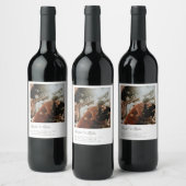 キャプショフォーマルン婚約日付の保存 ワインラベル (ボトル)