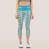 キャプションを腰おもしろいに付けたプレッツェルかわいらし カプリレギンス (正面)