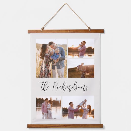 キャプションウォールタペストリー付き5のフォトギャラリー 吊り下げ型タペストリー (正面)