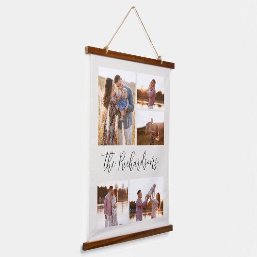 キャプションウォールタペストリー付き5のフォトギャラリー 吊り下げ型タペストリー (傾斜あり)