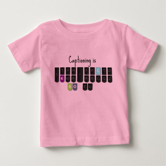 キャプションクールはSteno Keyboard Shirt ベビーTシャツ (正面)