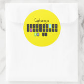 キャプションクールはSteno Keyboard Stickers ラウンドシール (バッグ)