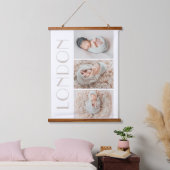 キャプション付きフォトストリップ編集可能カラーウォールタペストリー 吊り下げ型タペストリー (寝室)