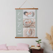 キャプション付きフォトストリップ編集可能カラーウォールタペストリー 吊り下げ型タペストリー (寝室)