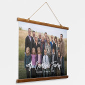キャプション・ウォール・タペストリー付き家族写真 吊り下げ型タペストリー (傾斜あり)