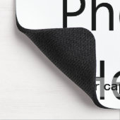 キャプション(黒い文字)のカスタムな写真のマウスパッド マウスパッド (コーナー)